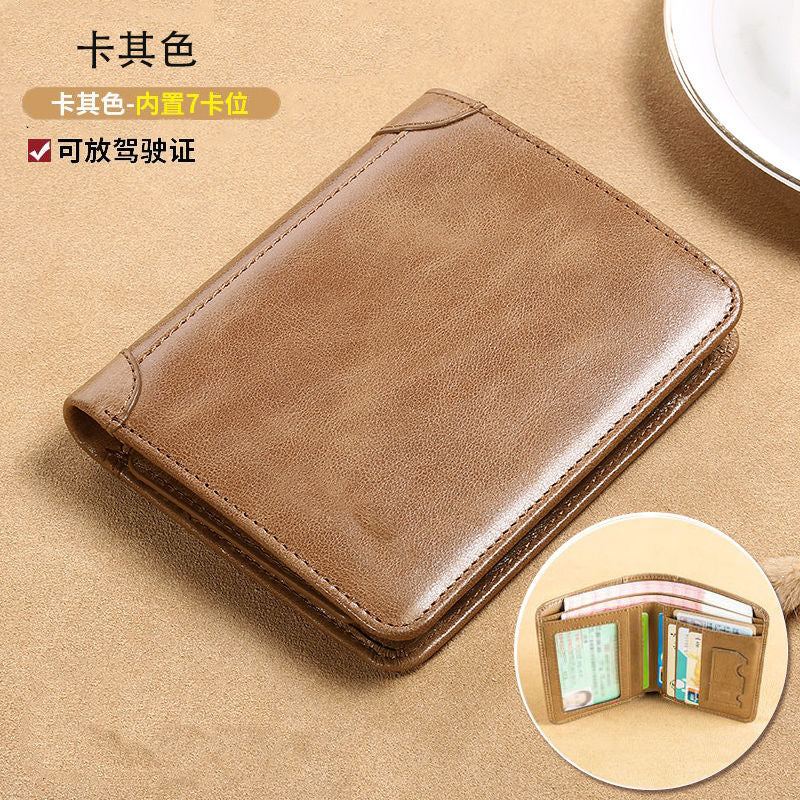 🔥Ειδική προσφορά περιορισμένης διάρκειας👝✨Νέο ανδρικό αντικλεπτικό πορτοφόλι από γνήσιο δέρμα