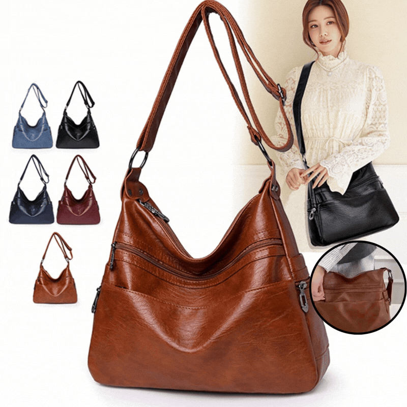 👜👍Νέα γυναικεία μαλακή δερμάτινη τσάντα ώμου / διαγώνια τσάντα,Ανθεκτική στις γρατζουνιές, ανθεκτική στη φθορά, αδιάβροχη και ανθεκτική